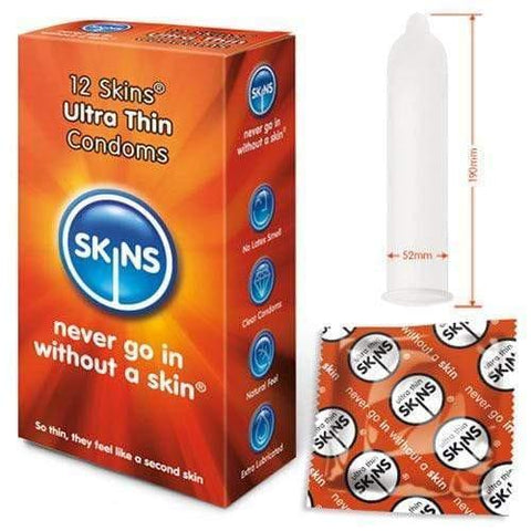 Skins Condoms Ultra Thin 12 Pack - Adult Planet - Online Sex Toys Shop UK