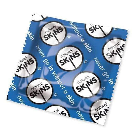Skins Natural x50 Condoms (Blue) - Adult Planet - Online Sex Toys Shop UK