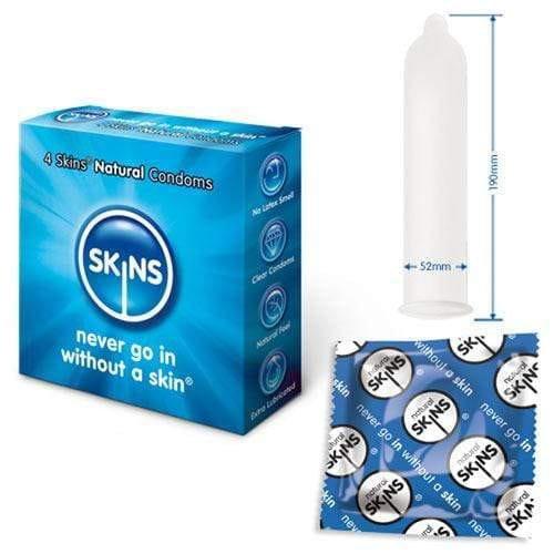 Skins Condoms Natural 4 Pack - Adult Planet - Online Sex Toys Shop UK