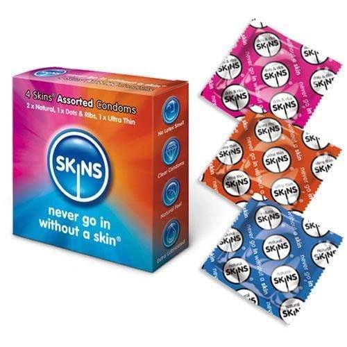 Skins Condoms Assorted 4 Pack - Adult Planet - Online Sex Toys Shop UK