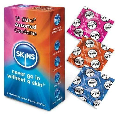 Skins Condoms Assorted 12 Pack - Adult Planet - Online Sex Toys Shop UK