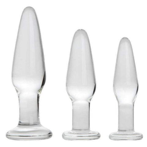 Dosha 3 Piece Glass Anal Plug Kit - Adult Planet - Online Sex Toys Shop UK
