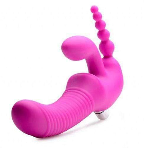 Regal Rider Vibrating Silicone Strapless Strap On Triple G Dildo - Adult Planet - Online Sex Toys Shop UK