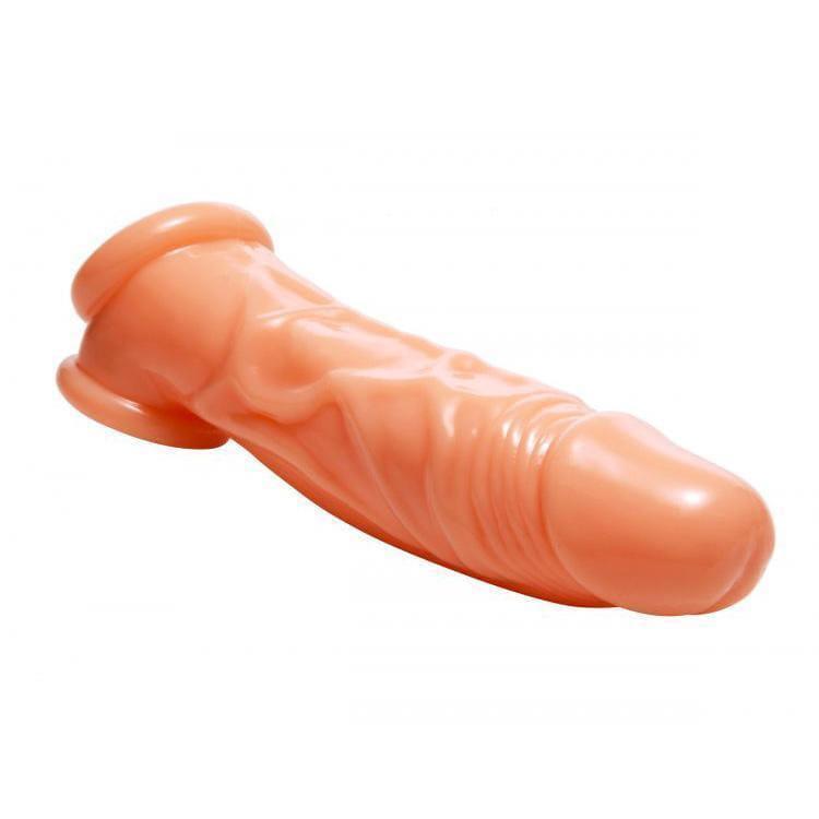 Realistic Flesh Penis Enhancer and Ball Stretcher 8 Inches - Adult Planet - Online Sex Toys Shop UK