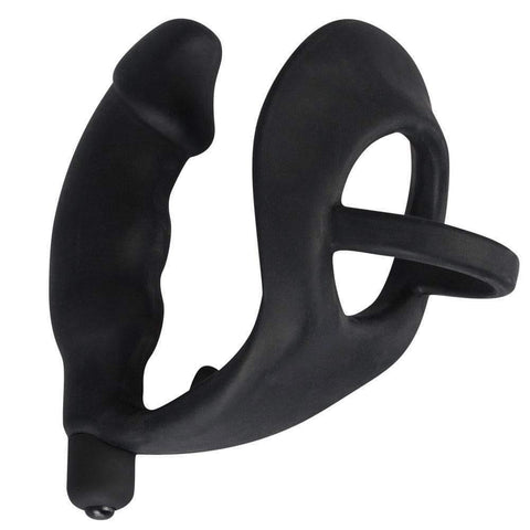 Black Velvets Cock Ring And Vibrating Anal Plug - Adult Planet - Online Sex Toys Shop UK