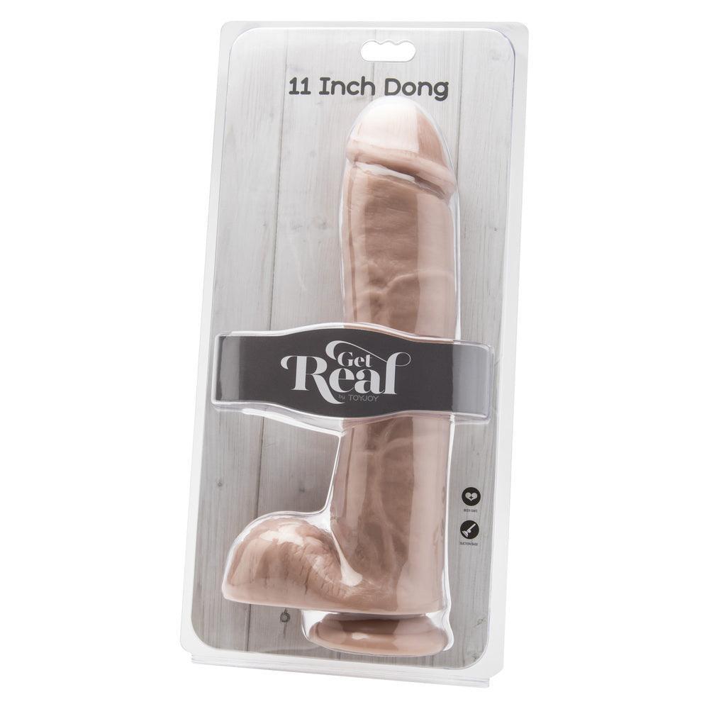 ToyJoy Get Real 11 Inch Dong With Balls Flesh Pink - Adult Planet - Online Sex Toys Shop UK