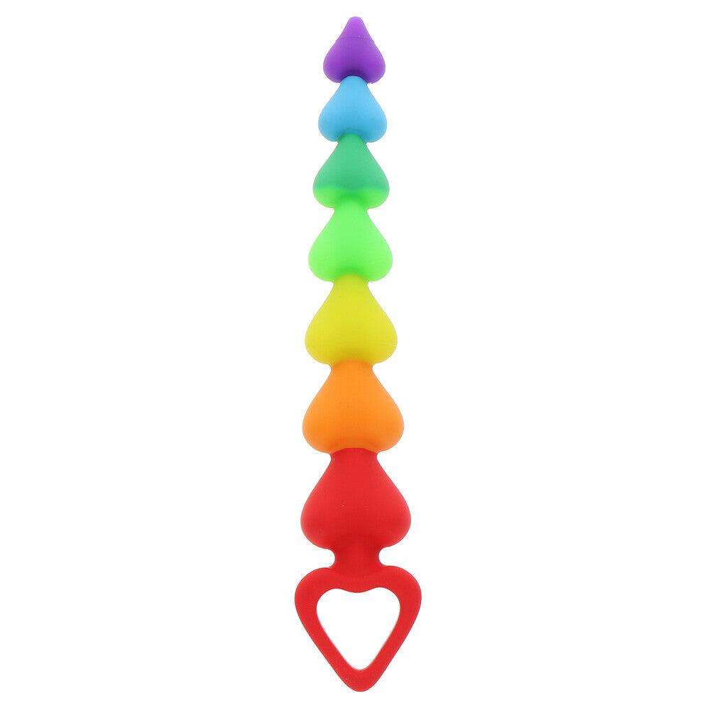 ToyJoy Rainbow Heart Anal Beads - Adult Planet - Online Sex Toys Shop UK