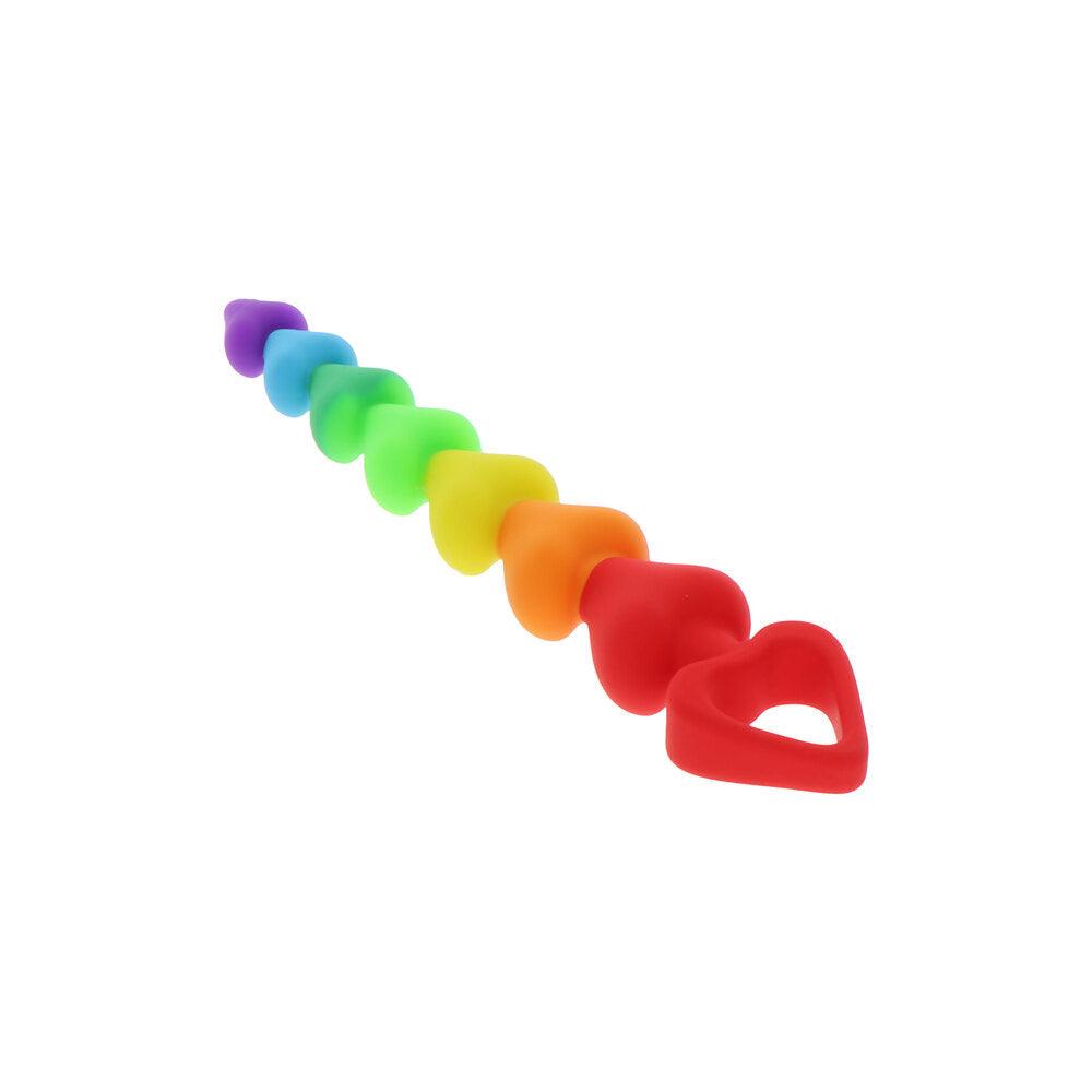 ToyJoy Rainbow Heart Anal Beads - Adult Planet - Online Sex Toys Shop UK