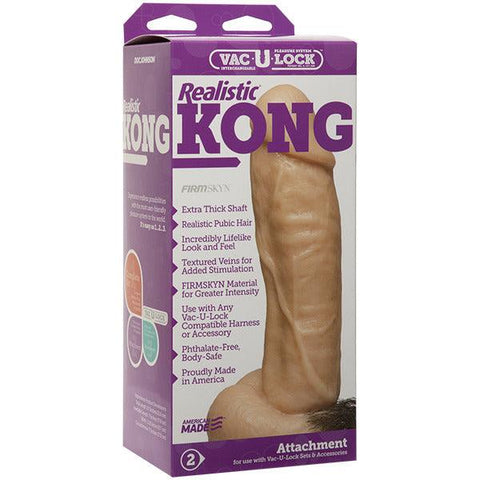 VacULock Kong Realistic Dildo Attachment - Adult Planet - Online Sex Toys Shop UK