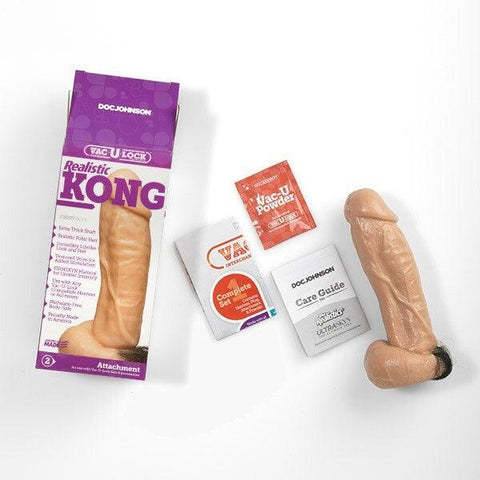 VacULock Kong Realistic Dildo Attachment - Adult Planet - Online Sex Toys Shop UK